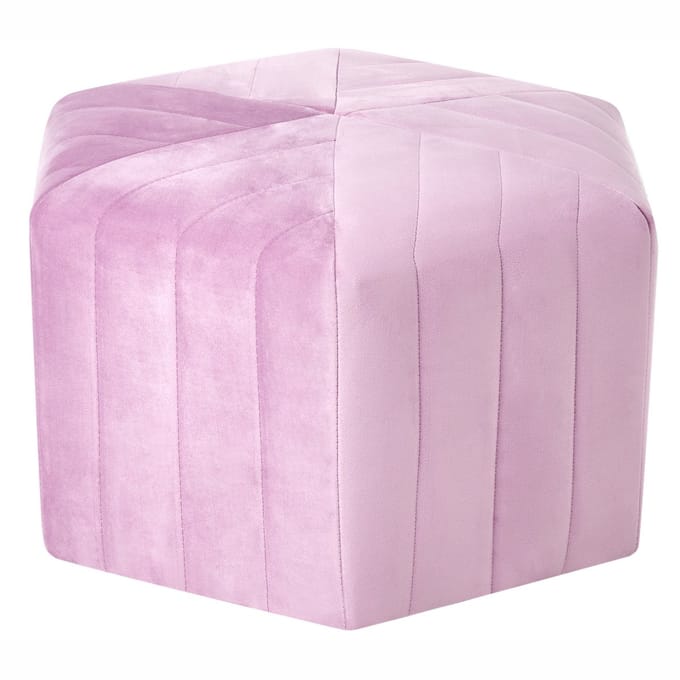 MURIETTA - Poef - Lichtviolet - Fluweel