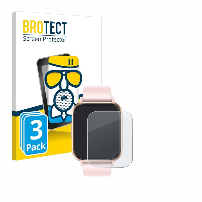 BROTECT - Screenprotector voor walkbee Smartwatch 1.83" - Folie Beschermfolie Beschermglas matte 3 Stuks