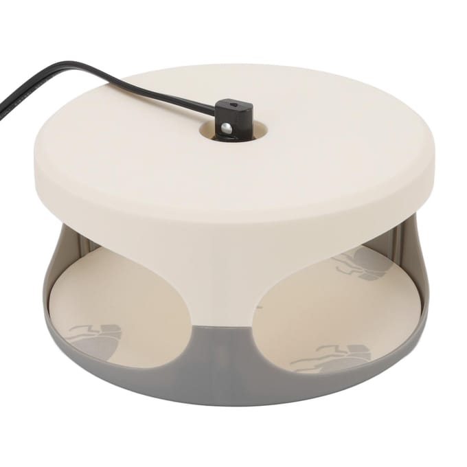 Piège à puces à dôme collant avec 2 disques de colle et ampoules pour intérieur et extérieur, prise américaine white