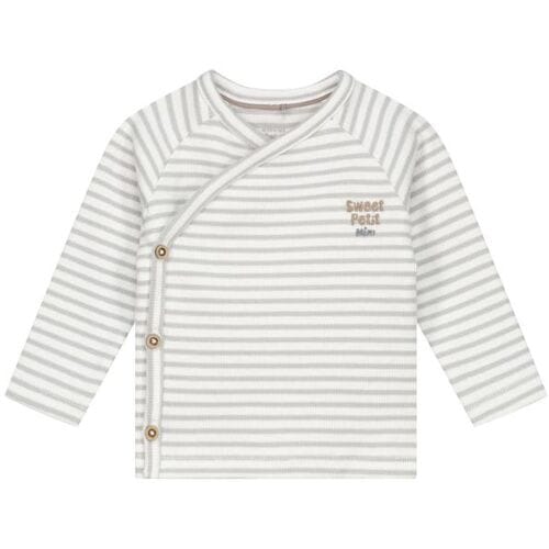 Sweet Petit Mini overslagshirt rib Soft Stone Melange 68 unisex