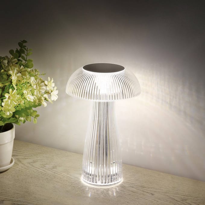 Globo LED tafellamp Gixi, zilverkleurig, hoogte 25 cm, CCT