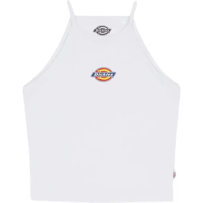 Dickies Chain Lake Mouwloos T-shirt Wit 2XS Vrouw