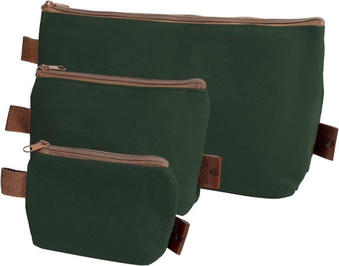 Robuuste Canvas Gereedschapszak met Rits, Beschikbaar in 3 Groottes