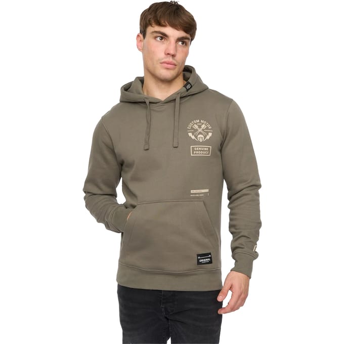 Crosshatch Heren Moules Hoodie (Olijf)