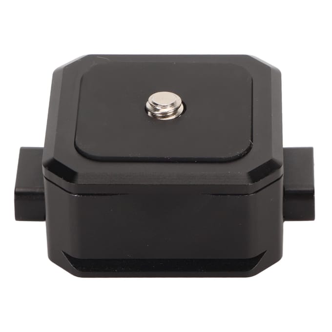 Snelkoppelingsplaat Camera Plaat Adapter Aluminiumlegering Antislip Rubber Pad met 1/4 inch Schroef black