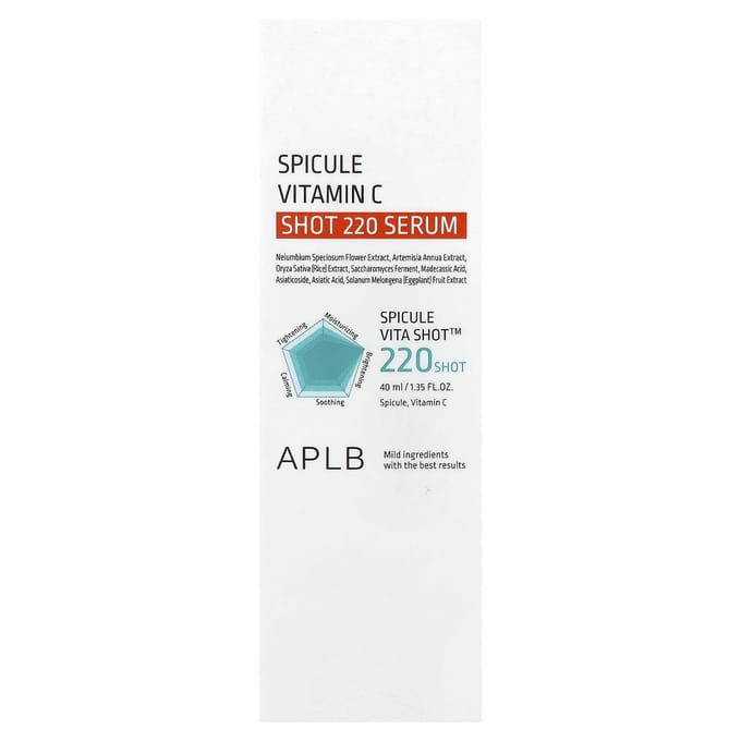 APLB, Spicule Vitamine C Shot 220 Serum, 40ml (1.35 fl oz) white