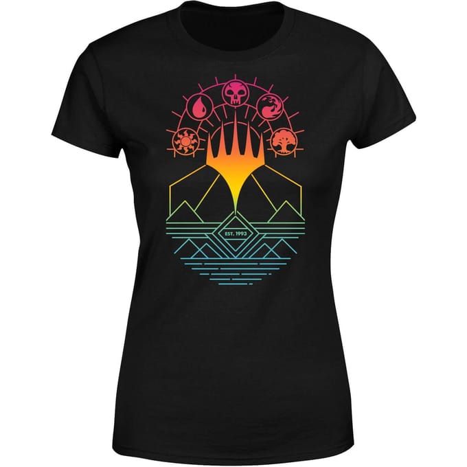 Magic The Gathering Colour Linework Design Women's T-Shirt - Black - S