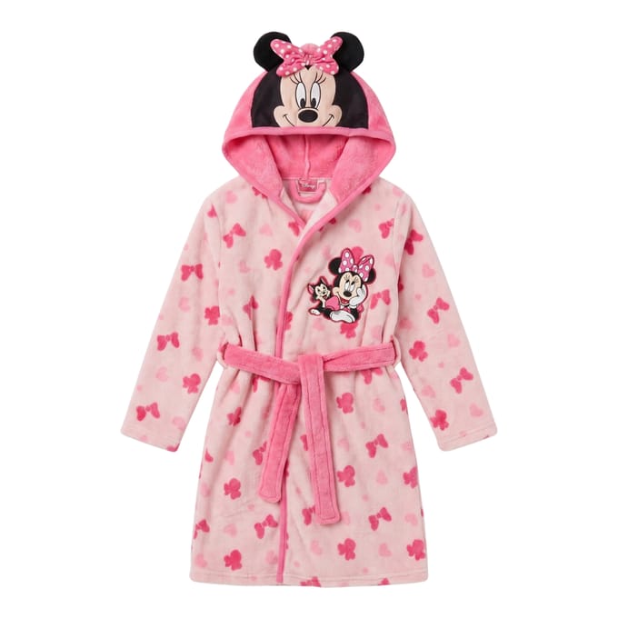 Minnie Mouse Badjas - Maat 98/104 - Polyester - Roze - Badjas kind