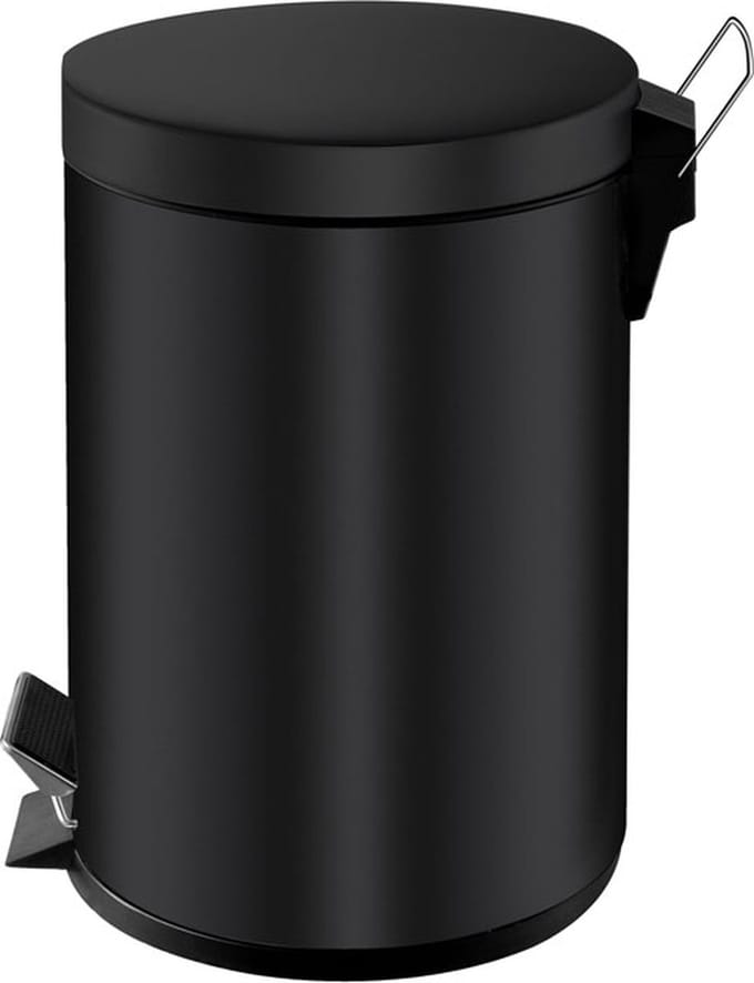 V-Part - Pedaalemmer 3 liter - Steel - zwart - Prullenbak