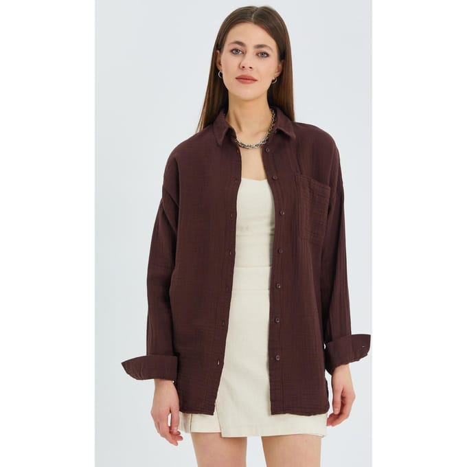 Oversized Shirt met Pocketdetail
