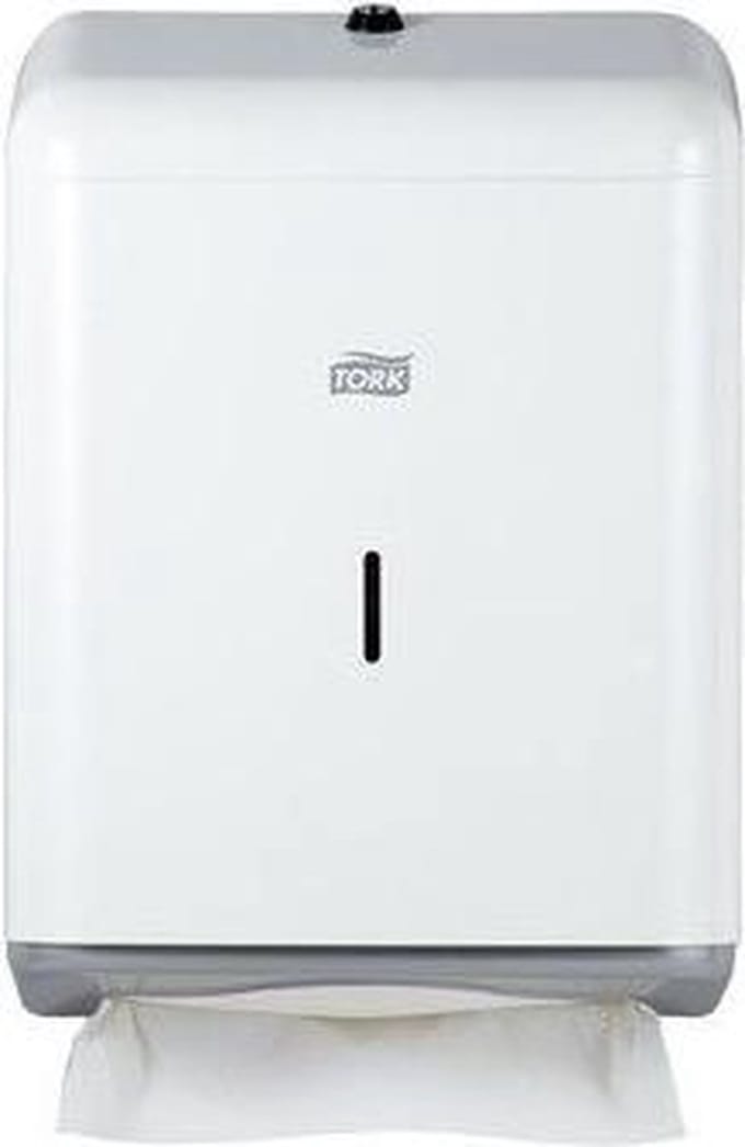 Tork Dispenser handdoek z/c-vouw MW 39x28x13cm, wit (208140)