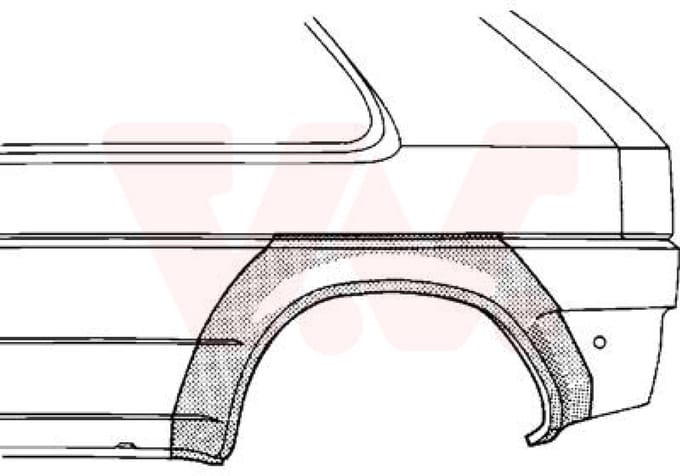 Van Wezel - ACHTER SCHERM VOOR HONDA CIVIC HB 1987-1991 ARC308962VWAN