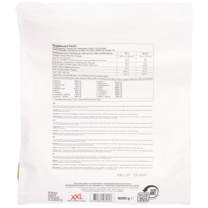 XXL Nutrition - Clear Whey Isolate - Ice Tea Peach - Eiwitpoeder - 1000 g