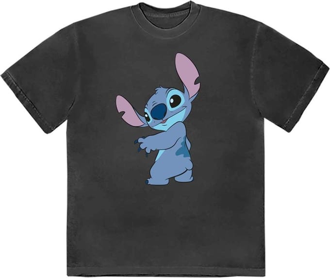Disney Lilo & Stitch - Stitch Turn Heren Tshirt - 2XL - Zwart