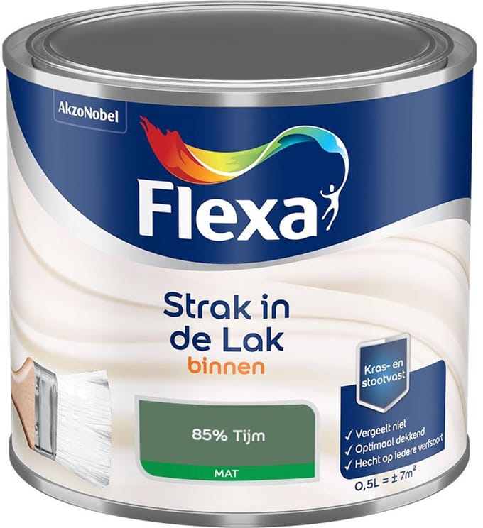 Flexa - Strak In De Lak Binnenlak Mat - 85% Tijm - Mengverf - 500 Ml