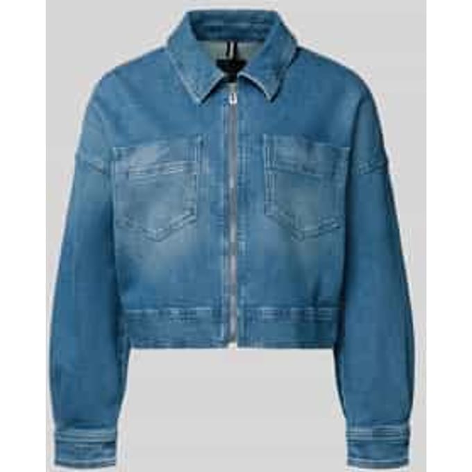 Kort jeansjack van katoenmix