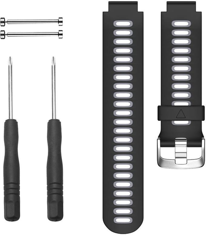 Geschik voor Garmin Forerunner 220/230/235/620/630/735XT Polsband Zwart/Grijs
