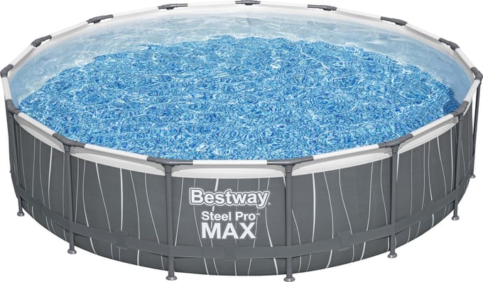 Bestway frame zwembad steel pro max set rond 457 cm met ledverlichting