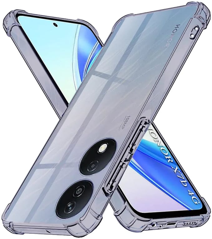 Hoesje geschikt voor HONOR 90 Smart/X7b - Techsuit Shockproof Silicone Back Cover - Zwart