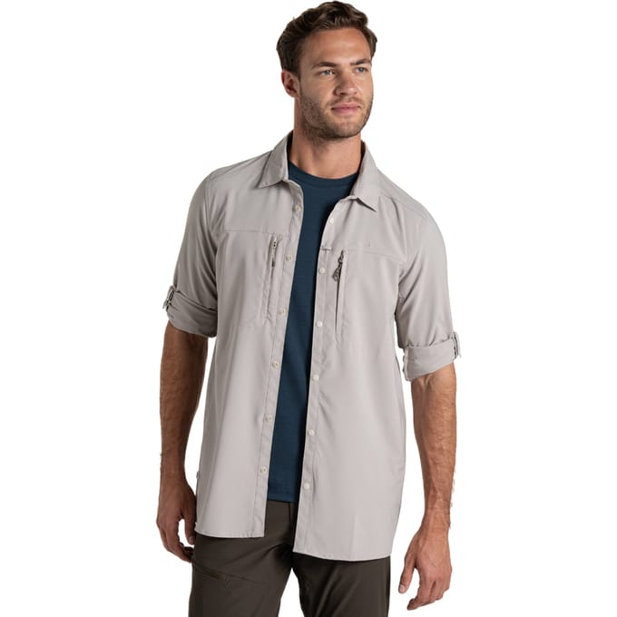 Craghoppers Heren Nosilife Shirt Met Lange Mouwen (Perkament)