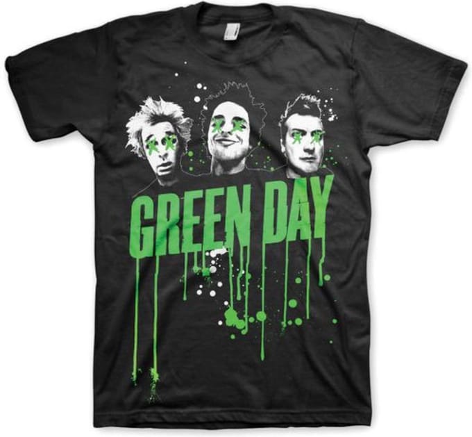 Green Day - Drips Heren T-shirt - M - Zwart