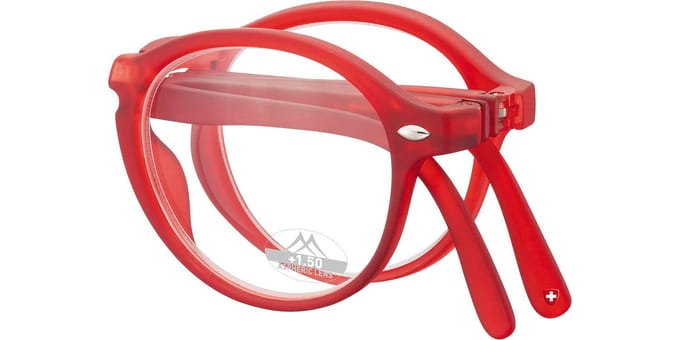 Montana Opvouwbare Leesbril Rood Sterkte +1,00 (box66c)