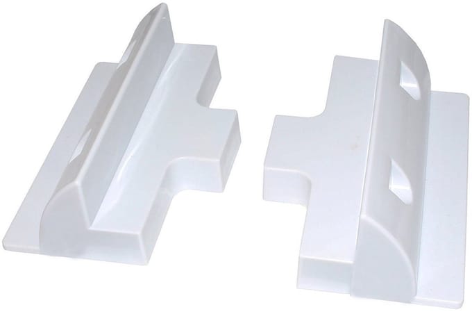 Set van 2 witte zonnepanelenbeugels voor caravan, camper, boot, zijdakmontage
