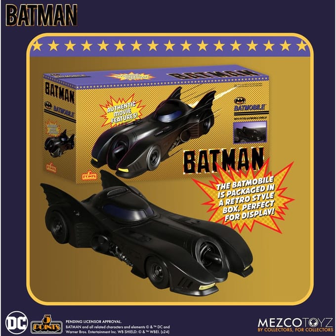 Mezco Toys Batman (1989) 5 Points Vehicle Batmobile Vehicles
