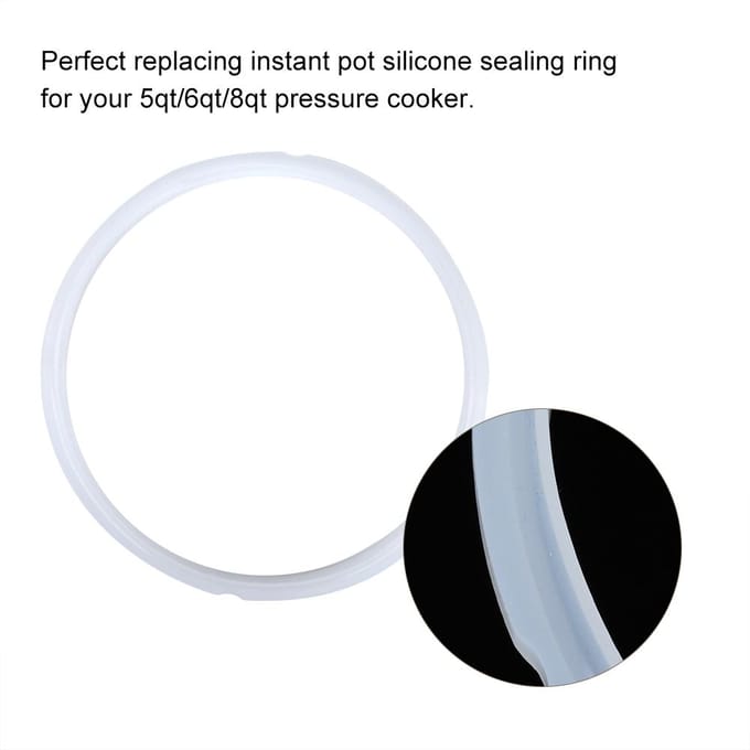 1 STKS Silicone Afdichtring Accessoire voor 5/6 Qt Drukkookpan Wit white