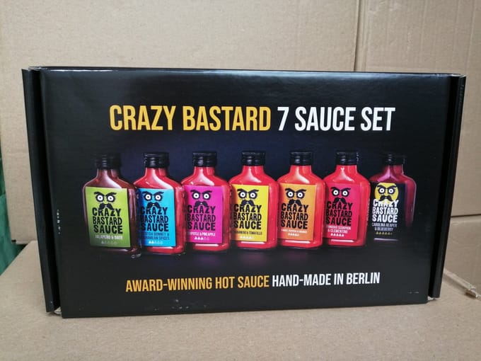 Crazy Bastard 7 Sauce Set - ChilisausBelgium - Crazy Bastard Sauce