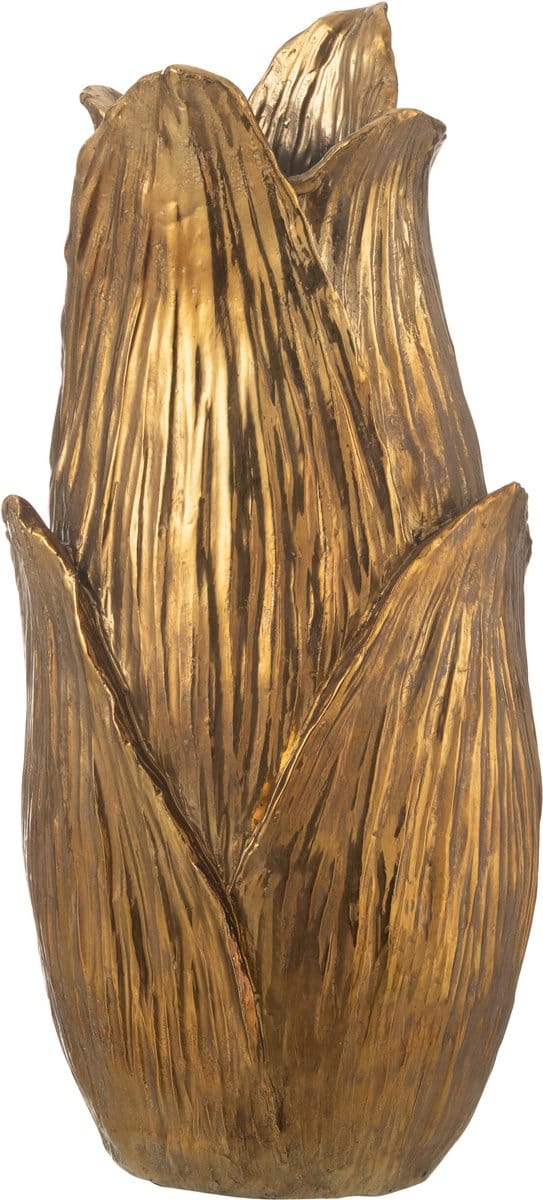 J-Line vaas Nebu Bloemblad - keramiek - goud - small - 51.5 cm hoog