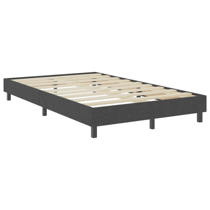 vidaXL - Boxspring - stof - donkergrijs - 120x200 - cm