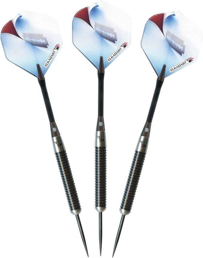 Set Steeltip Darts 23g 80% Tungsten met Fijne Grip en Opbergcase