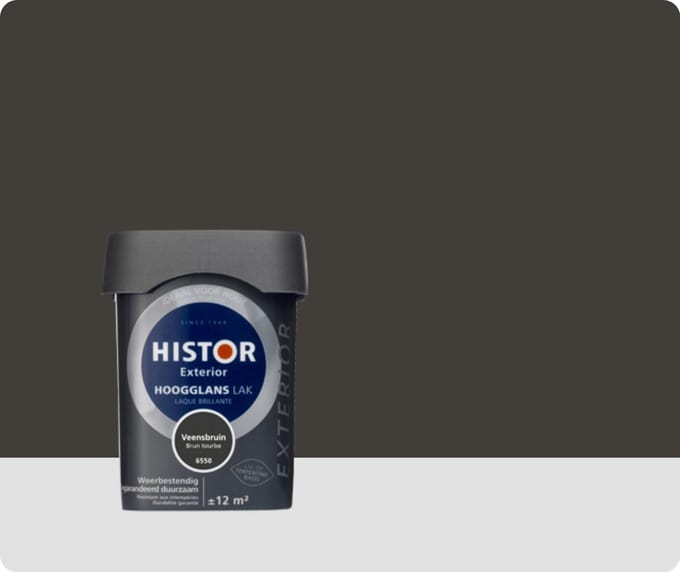 Histor Exterior Lak Hoogglans 0,75 liter - Veensbruin