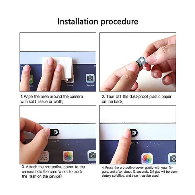 Camera Privacy Bescherming Ultra Dunne Webcam Cover Voor Computers Laptops Tablet Hoge Kwaliteit Cover 6 STUKS Wit 6pcs zwart