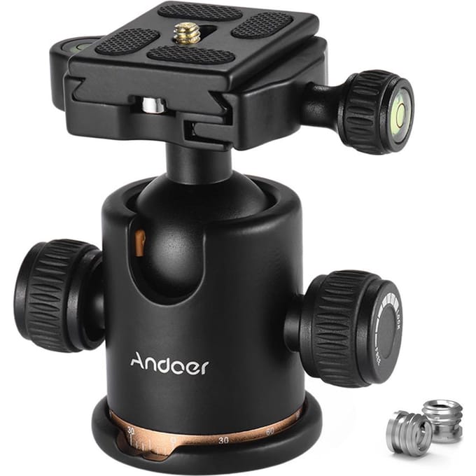 Camera Statief Balhoofd Balhoofd met Quick Release Plaat 1/4 Schroef black
