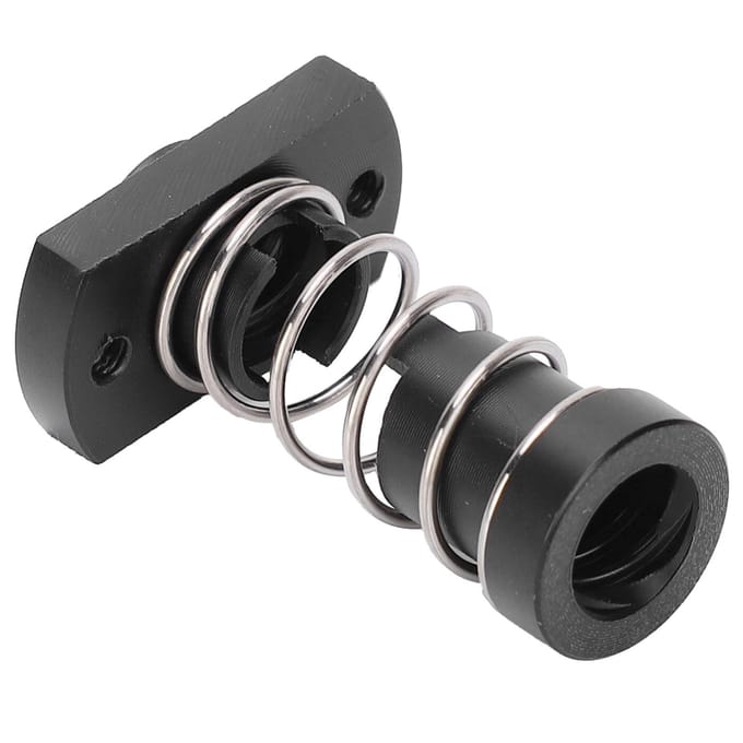 Anti-Backlash Moer POM Speling Elimineer Moer en IJzeren Veer voor 3D Printer Accessoires 2mm Spoed black