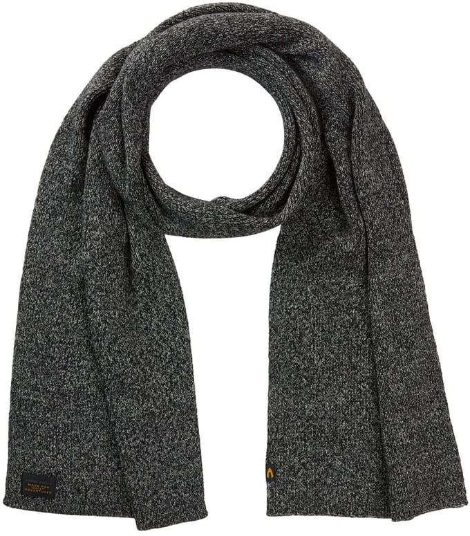 camel active Gemêleerde gebreide sjaal - Maat menswear-OS - Zwart