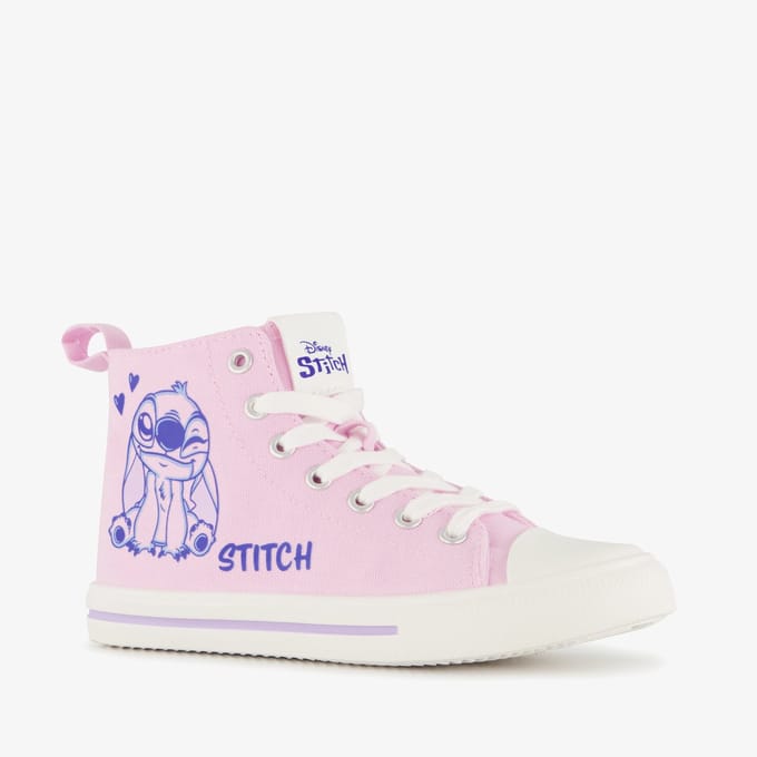 Lilo & Stitch hoge meisjes sneakers roze - Maat 34 - Uitneembare zool