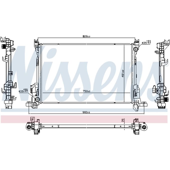 Radiator, motorkoeling NISSENS 686807