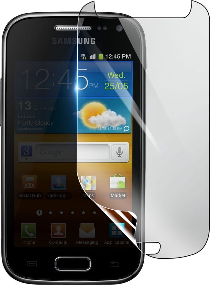 3mk, Geschikt voor Samsung Galaxy Ace 2 I8160, Schokbestendige Hydrogel Screenprotector, Transparant