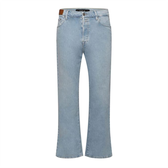 Replay Flared-jeans met logo voor dames (Blauw)