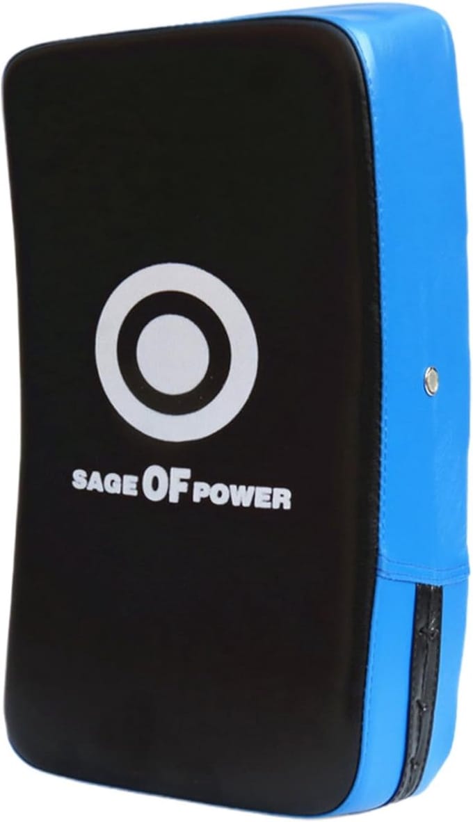 Bokspads - Sparring Kussen - Vechtsport Training - Gebogen Ontwerp - 39x19x10cm - Blauw