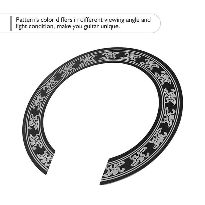 Folk gitaar rozet inlay sticker cirkel geluid gat decoratieve sticker gray