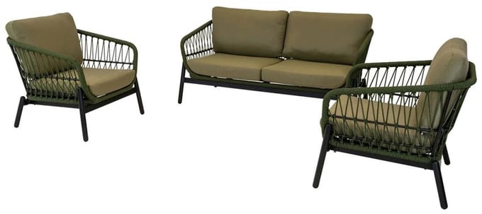 Les - Zavi loungeset - olijfgroen