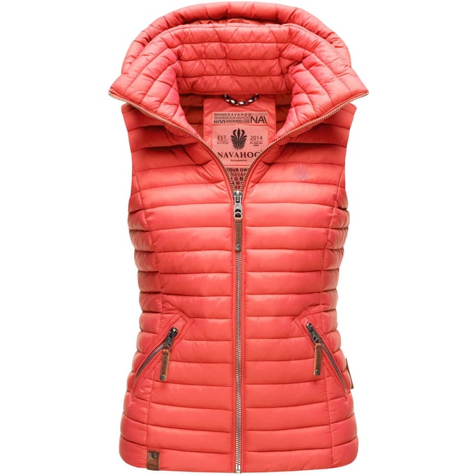 Navahoo Dames Gewatteerde Bodywarmer Shadaa – Lichte Weste met Afneembare Capuchon
