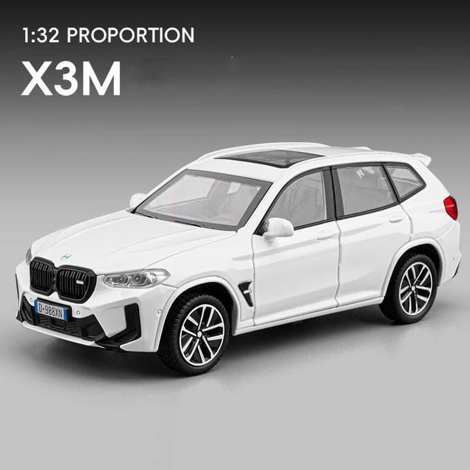1:32 X3M Suv Alliage Moulé Sous Pression Modèle Voiture Jouet Son Et Lumière Tire Arrière Jouet Pour Enfants Objets de Collection Cadeau d'Anniversaire gray