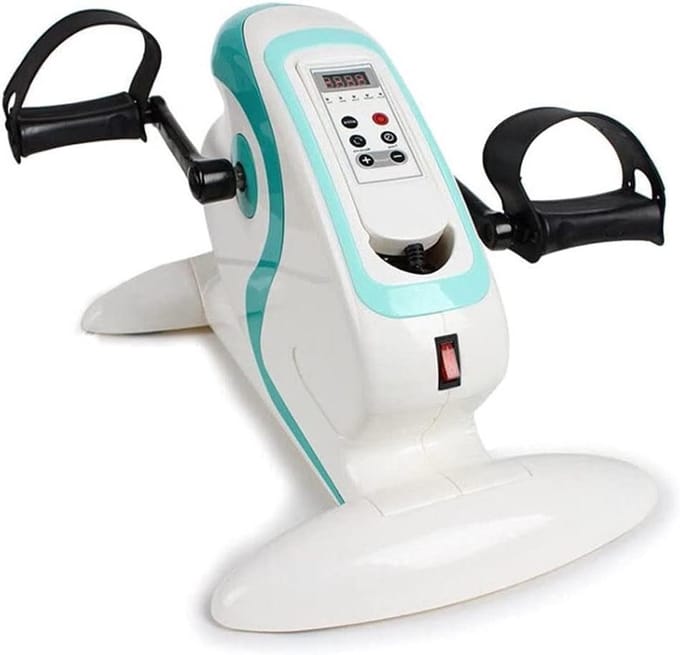 Mini Hometrainer - Revalidatie Trainer - Lichte Beweging - 12 Snelheidsinstellingen - 49 x 49 x 28.5 cm - Wit