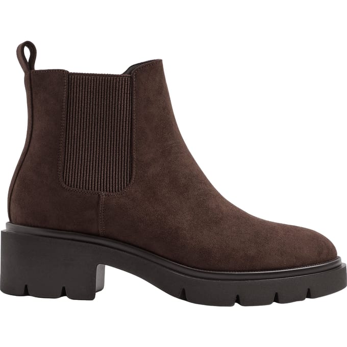 Yours Bruine Chelsea Boots Met Profielzool In Brede E En Extra Brede Eeepasvormsize 37EEE