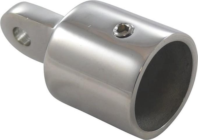 Eindstuk voor biminitop RVS - 25 mm